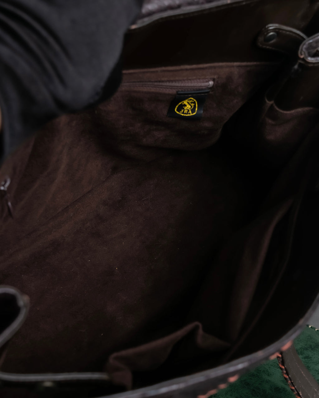 "Vintage JRA standard ostrich leather bag"