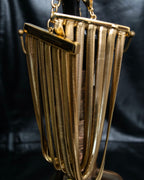 "GIVENCHY" 7 strand accordion chain choker necklace