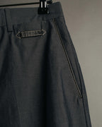 -SPECIAL- “HERMÈS” 1998-00’s Leather trimmed tailored trousers