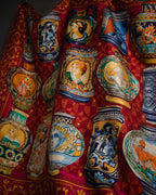 “GUCCI” 2016–2020 Ceramic motif silk foulard scarf