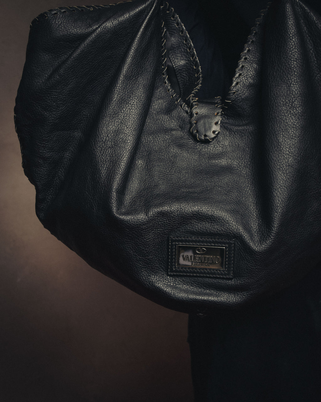 -SPECIAL- “VALENTINO GARAVANI” 2006-2009 Histoire whipstitch leather tote bag