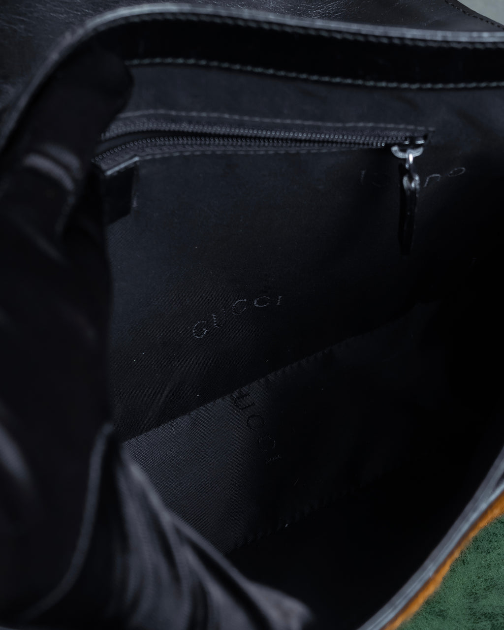 "GUCCI" Combination design hair calf leather bag