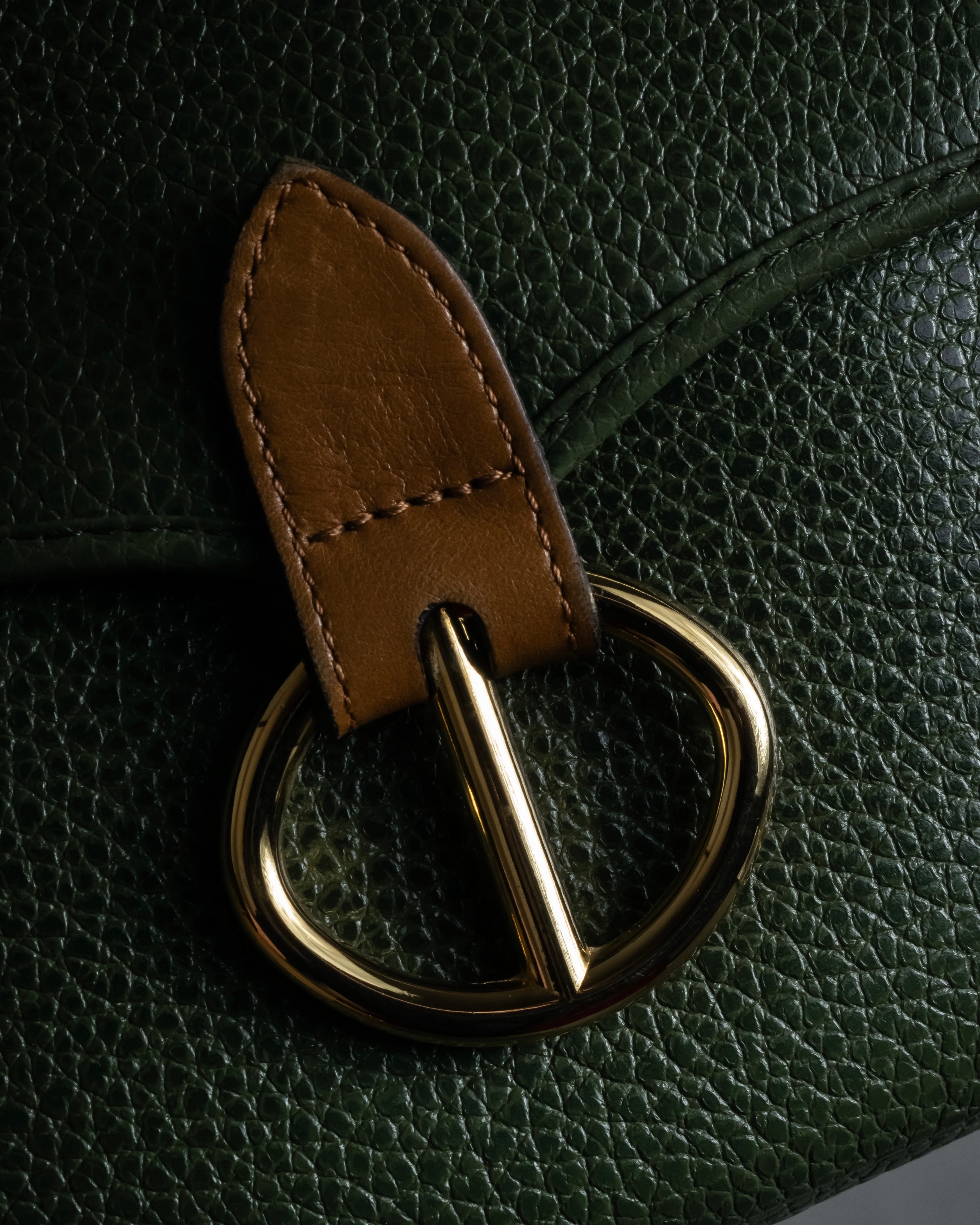 "Christian Dior" 80’s-90’s equestrian grain leather shoulder bag