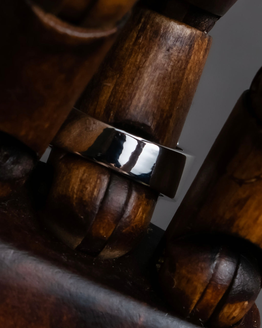 "Christian Dior" Logo lettering engraved silver ring