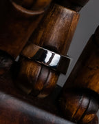 "Christian Dior" Logo lettering engraved silver ring