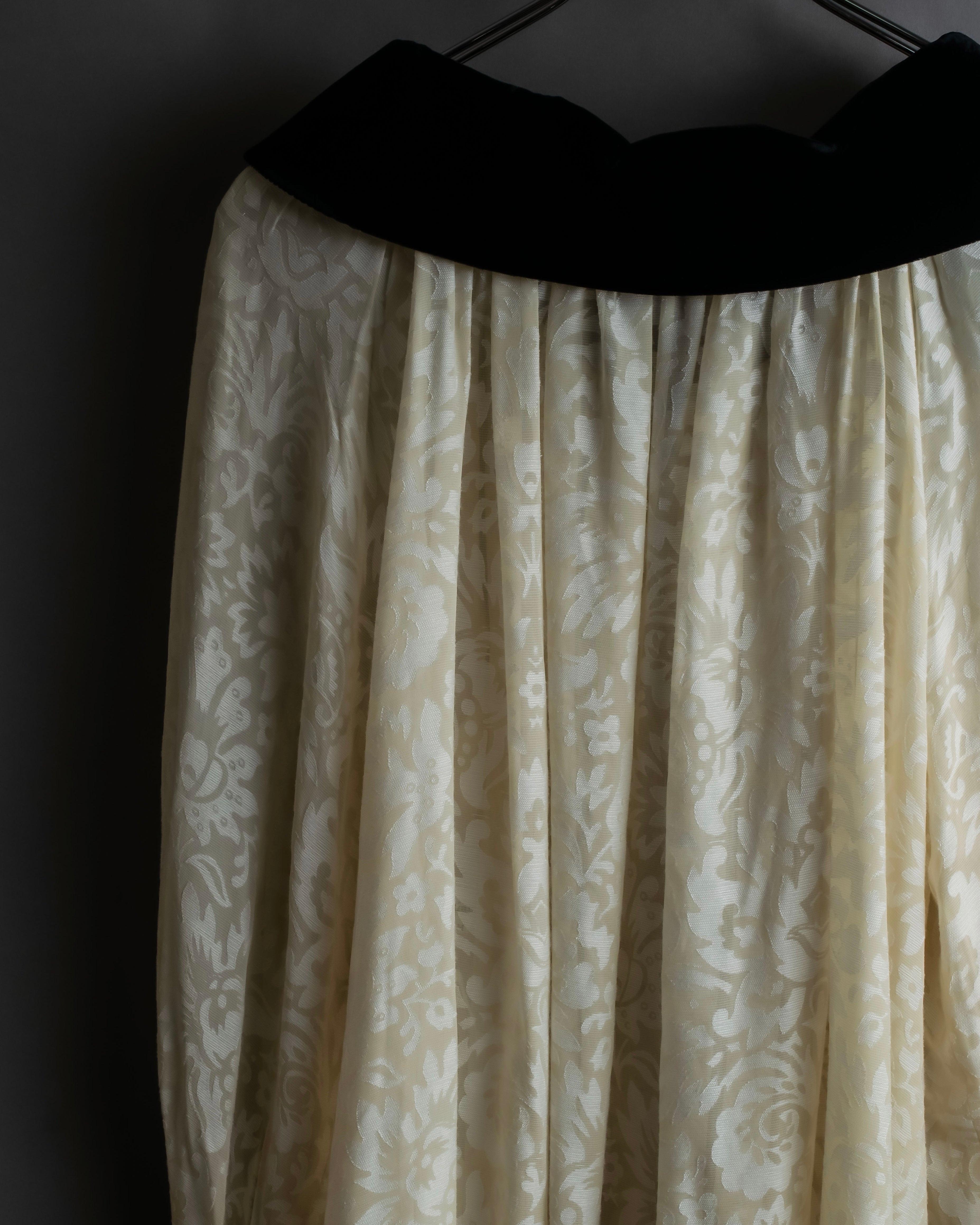 "Christian Dior" Jacquard balloon sleeve dress pullover