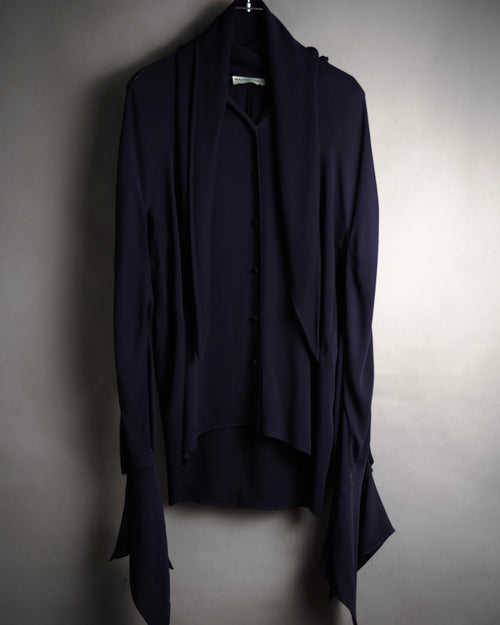 –SPECIAL– “BALENCIAGA” 2016 season Scarf collar extended sleeve blouse