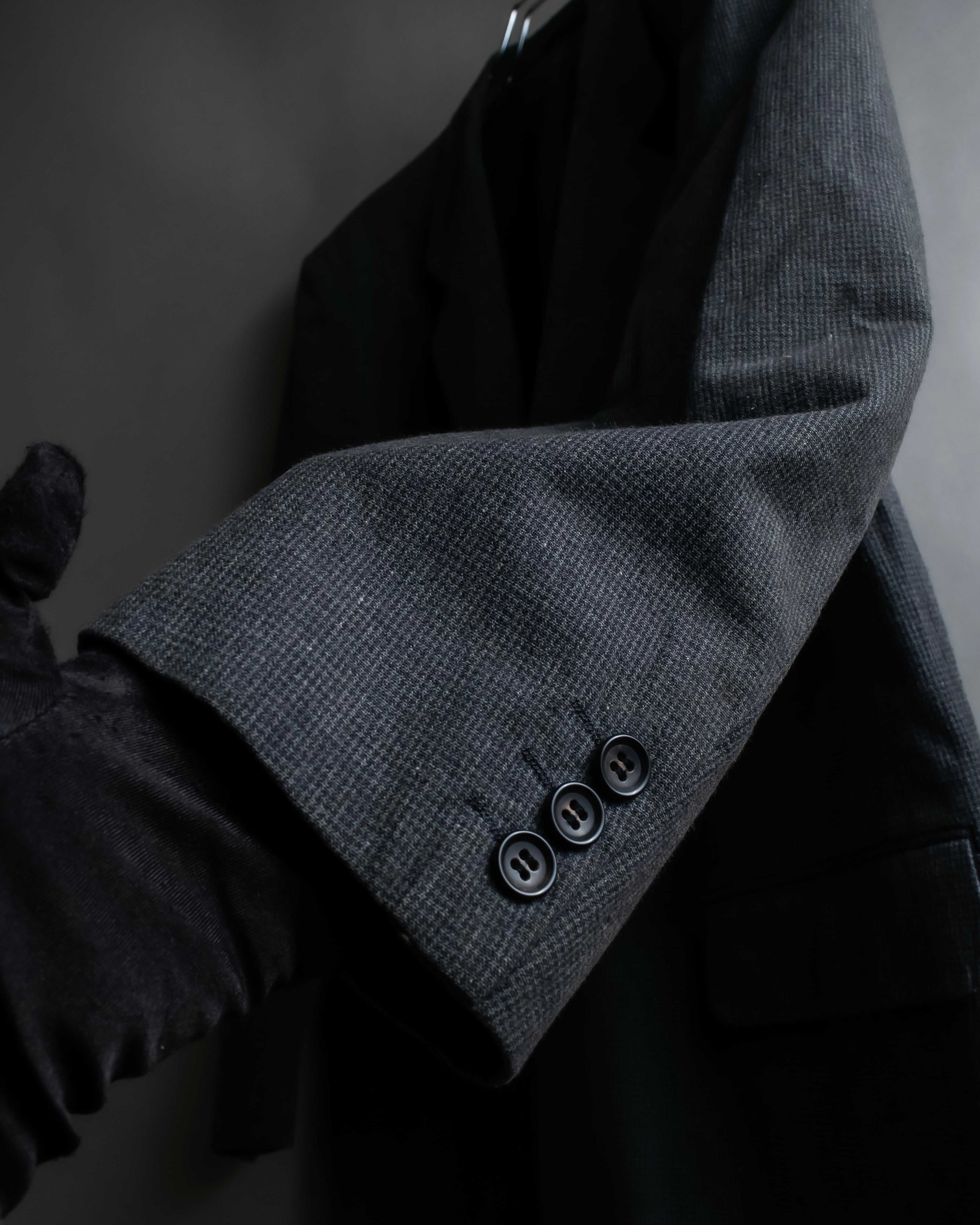 "COMME des GARCONS HOMME" 03SS fine all-over pattern cotton tailored jacket