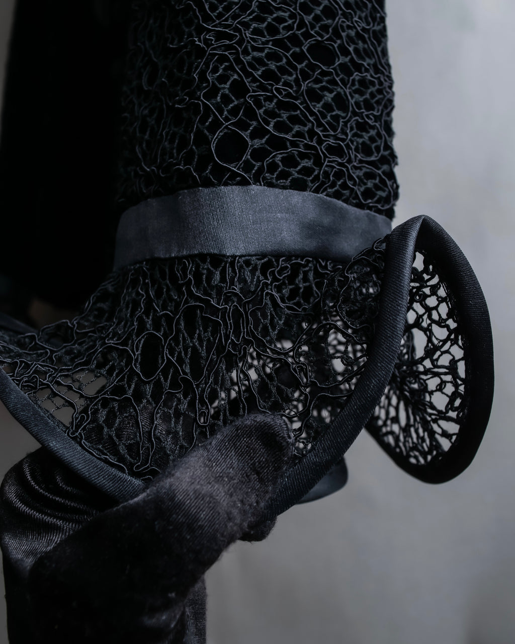 "JEAN-LOUIS SCHERRER" Lace frill design ribbon attached jacket