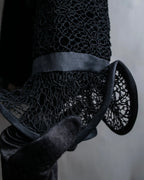 "JEAN-LOUIS SCHERRER" Lace frill design ribbon attached jacket