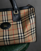 "BURBERRYS" Nova check canvas boston bag