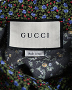 GUCCI × LIBERTY LONDON/ 2020AW Original Floral Pattern Fabric Ribbon Tie Button Down Shirt