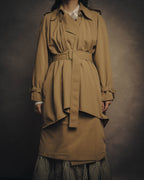 -SPECIAL- “HERMÈS” 90’s-00’s Margiela era draped wool trench coat