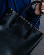 "tricot COMME des GARCONS" Floral pattern punching design tote bag