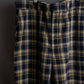 "Vintage tartan check wide tapered slacks"