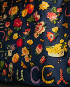 “GUCCI” 90’s-00’s Flora logo silk scarf