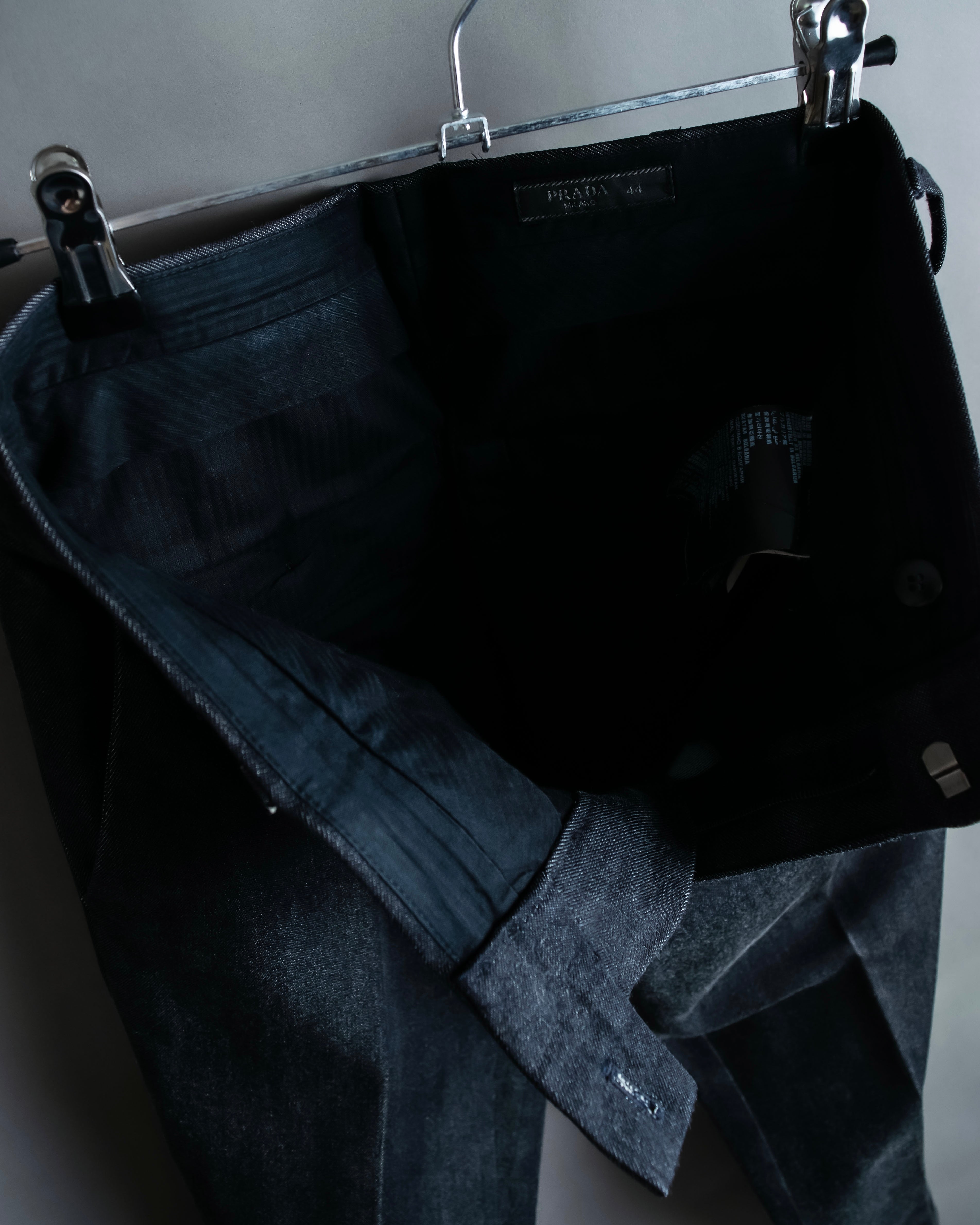 "PRADA" Wool cotton mix navy blue slacks