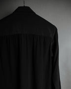 "CELINE" Triomphe embroidered design silk shirt