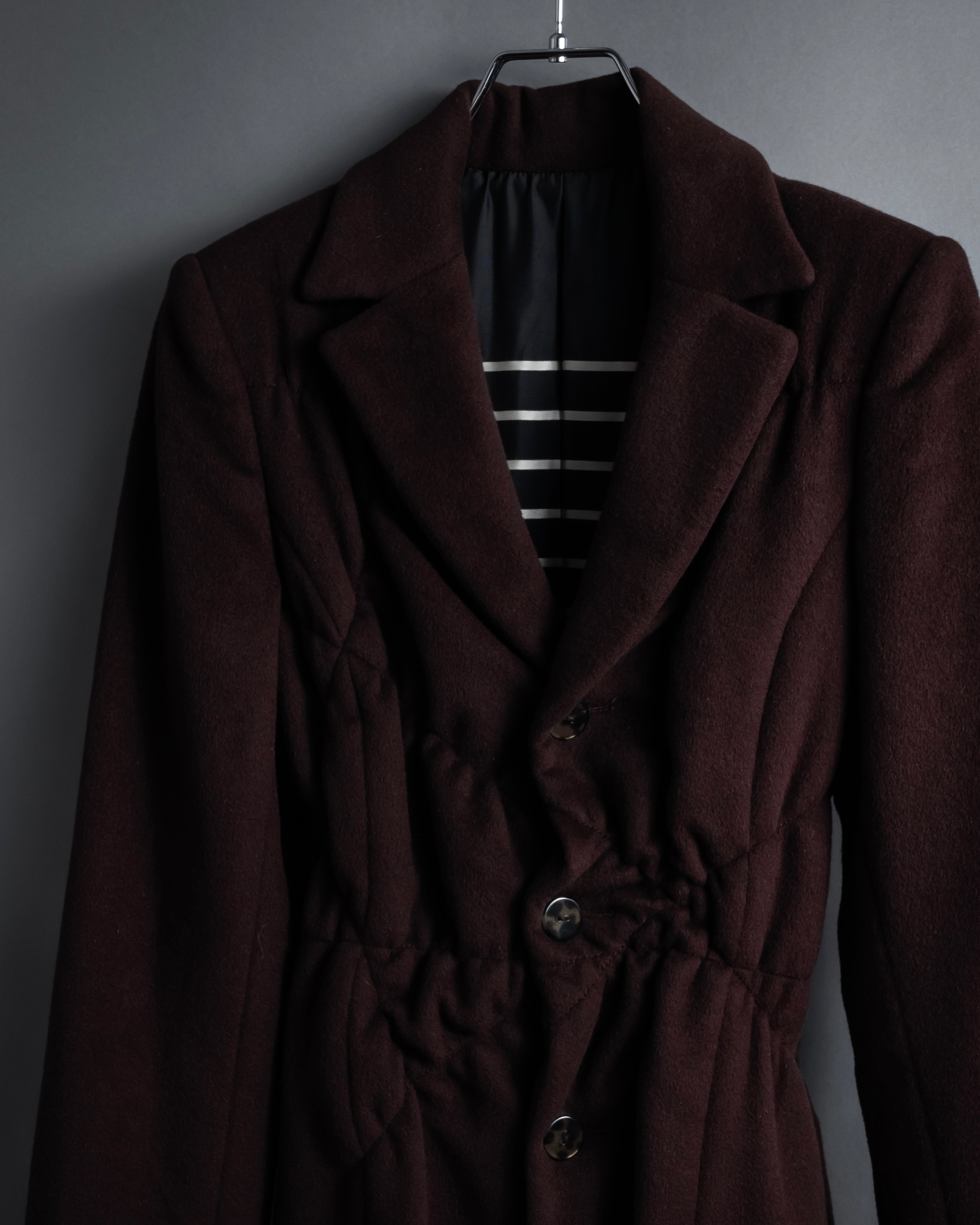 -SPECIAL- "JEAN PAUL GAULTIER"
 1990's-00's Gathered tuck shape design long coat