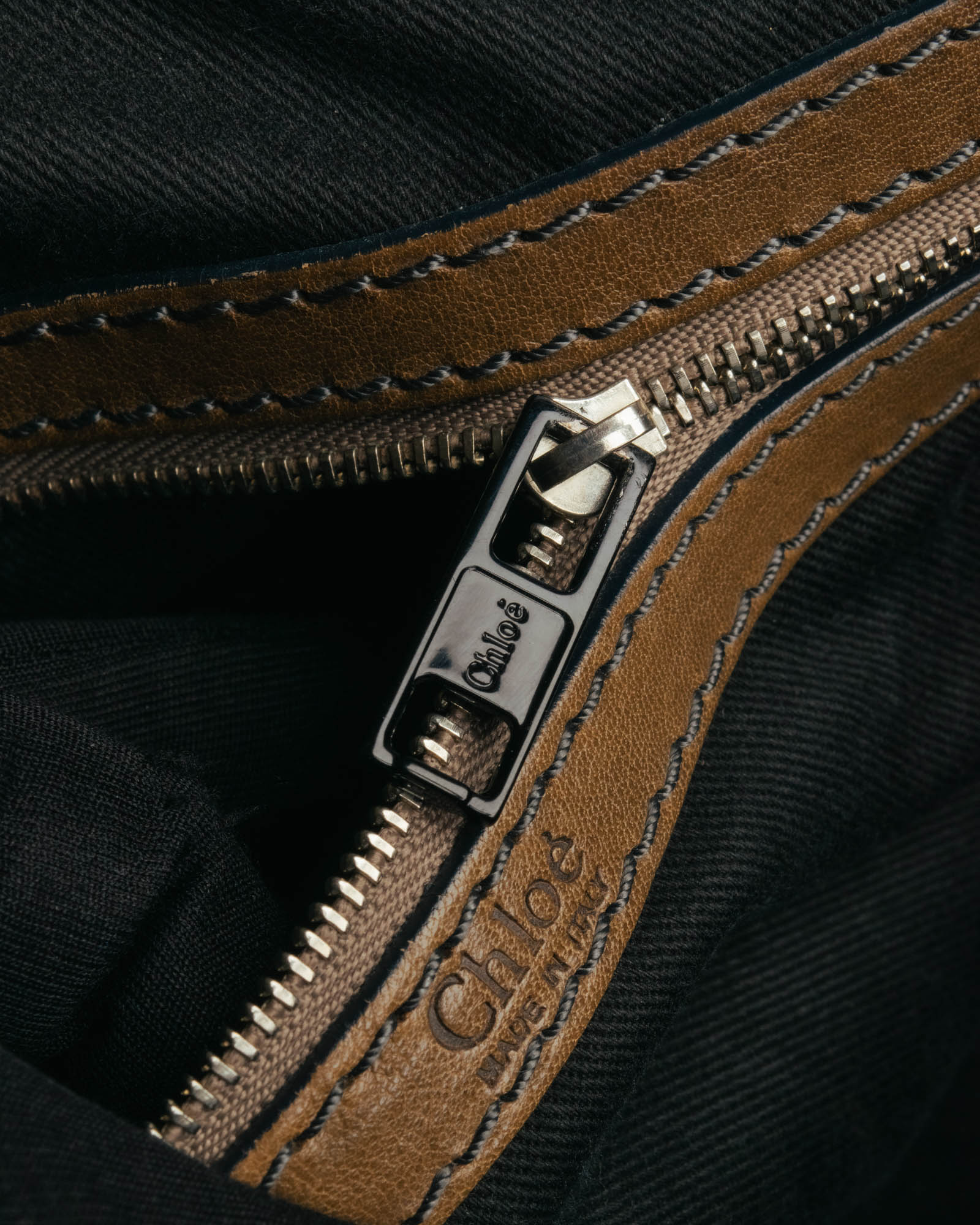 "Chloé" 2000's two-tone leather structured tote bag