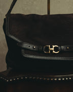 "Salvatore Ferragamo" 00's-10's Gancini leather shoulder bag