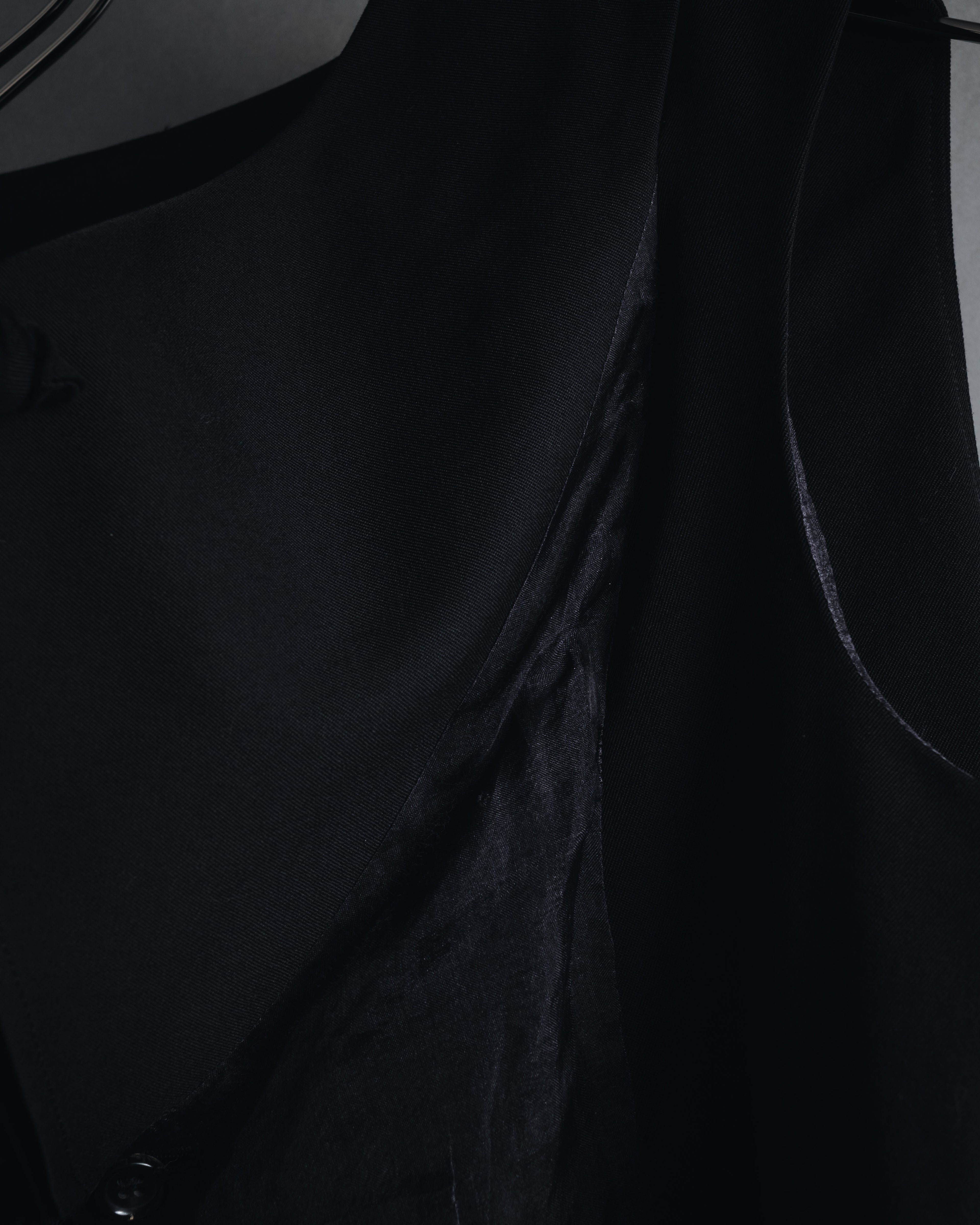 "tricot COMME des GARCONS" 2004 SS draped lapel cropped vest