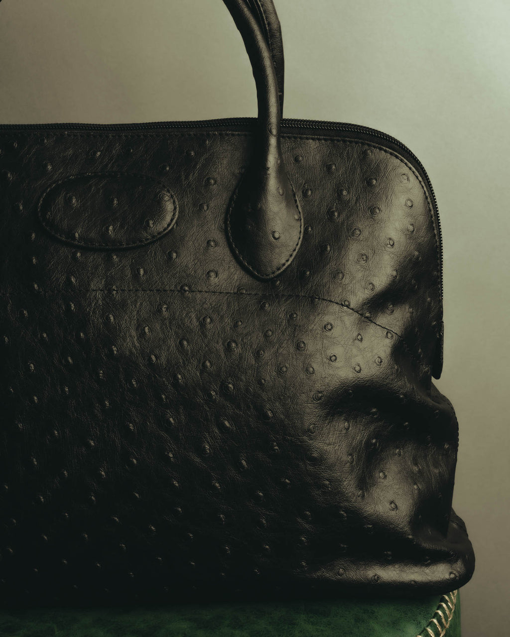 “Pierre Cardin” 80’s-90’s Ostrich leather top handle bag