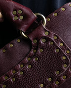 "CELINE" Stud design bordeaux color boogie bag