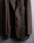 "COMME des GARCONS
HOMME DEUX" Brown checked pattern tailored jacket