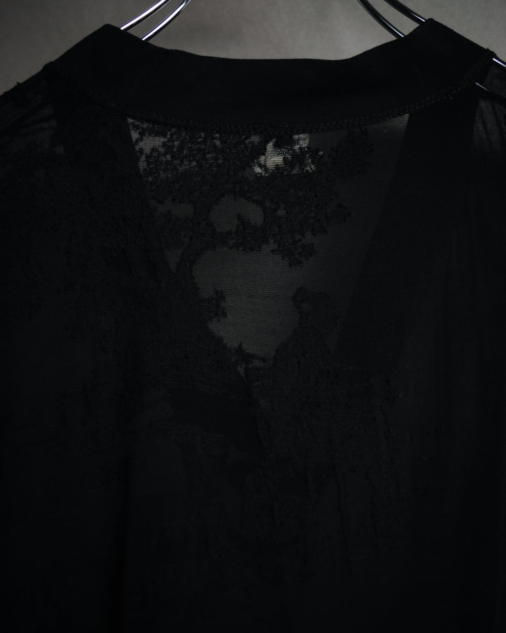 –SPECIAL– "HERMES" 00’s Sheer botanical lace cotton pullover