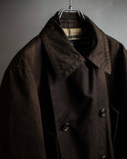"BURBERRY" Subdued tone military detail mid-length trench coat