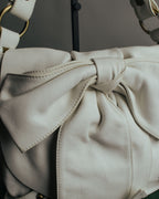 -SPECIAL- “Yves Saint Laurent” 2004-2011 Pilati era bow leather shoulder bag