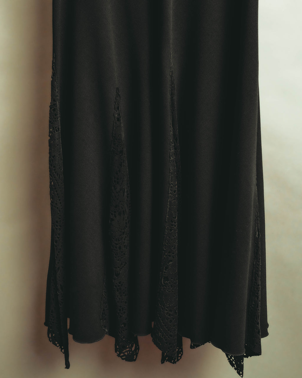 "HIROKO KOSHINO PRET" 90's-00's Elegant lace panel sleeveless maxi dress