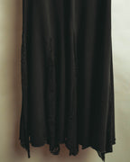 "HIROKO KOSHINO PRET" 90's-00's Elegant lace panel sleeveless maxi dress