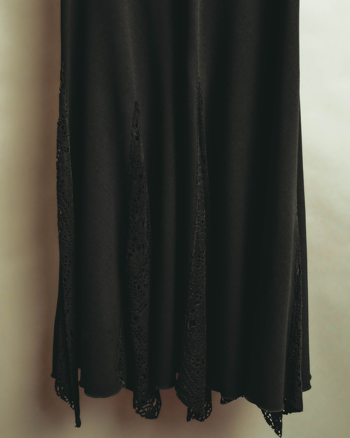 "HIROKO KOSHINO PRET" 90's-00's Elegant lace panel sleeveless maxi dress