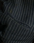 "ISSEY MIYAKE MEN" Random stripe pattern V-neck vest