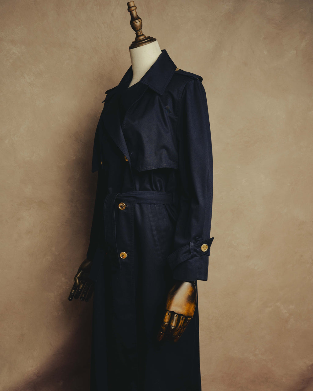 "CELINE" 70's-90's Classic belted trench coat