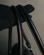 “Salvatore Ferragamo“ 00’s-10’s Gancini ring hardware leather shoulder bag