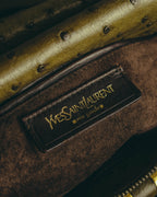 -SPECIAL- “YVES SAINT LAURENT” 00’s-10’s Ostrich leather top handle satchel