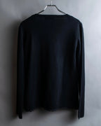 "DOLCE & GABBANA" Lace layered design V-neck knit