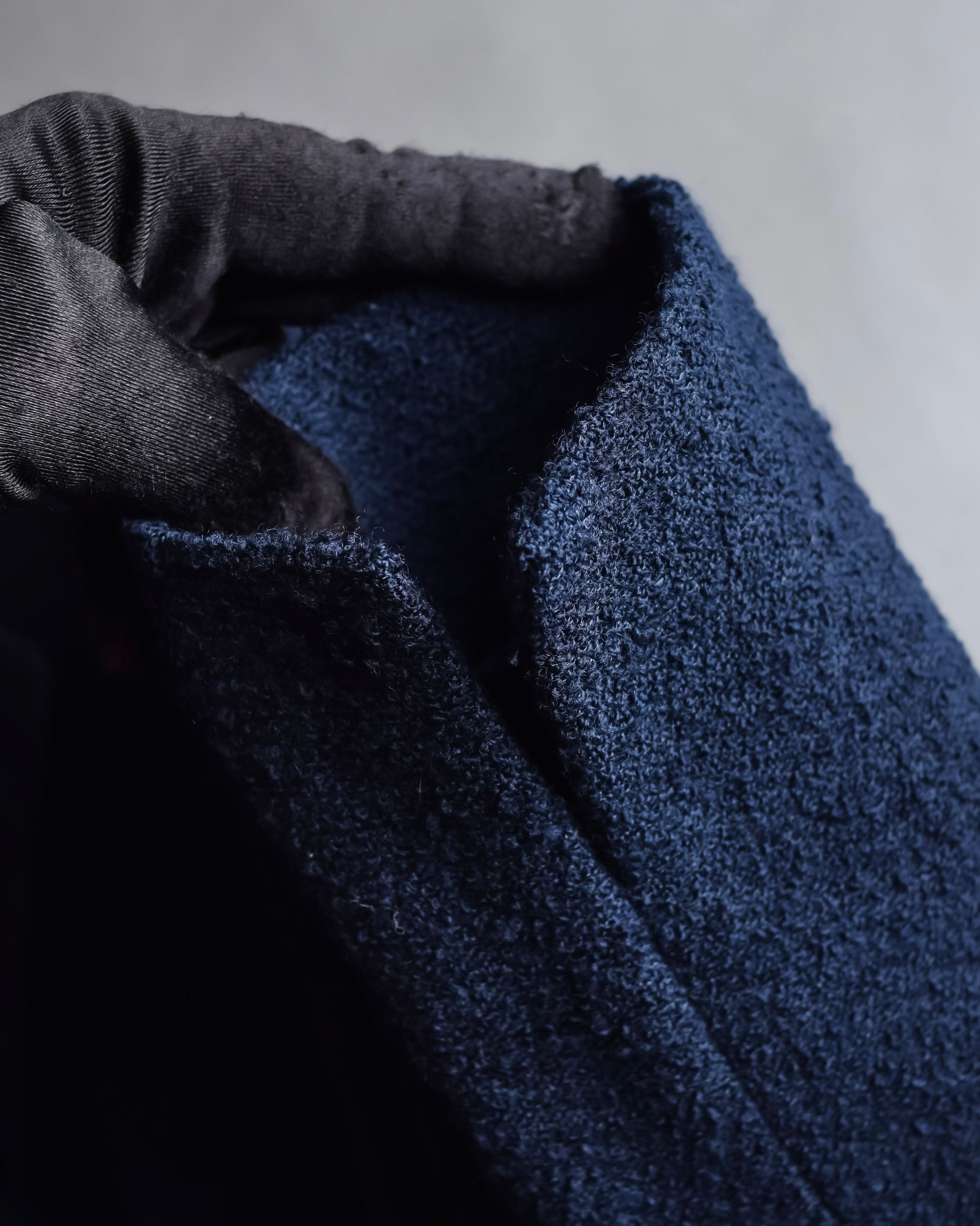 "VALENTINO" Wool boucle concealed front tailored jacket