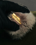 “CELINE” 2010’s Fur covered cuff bracelet