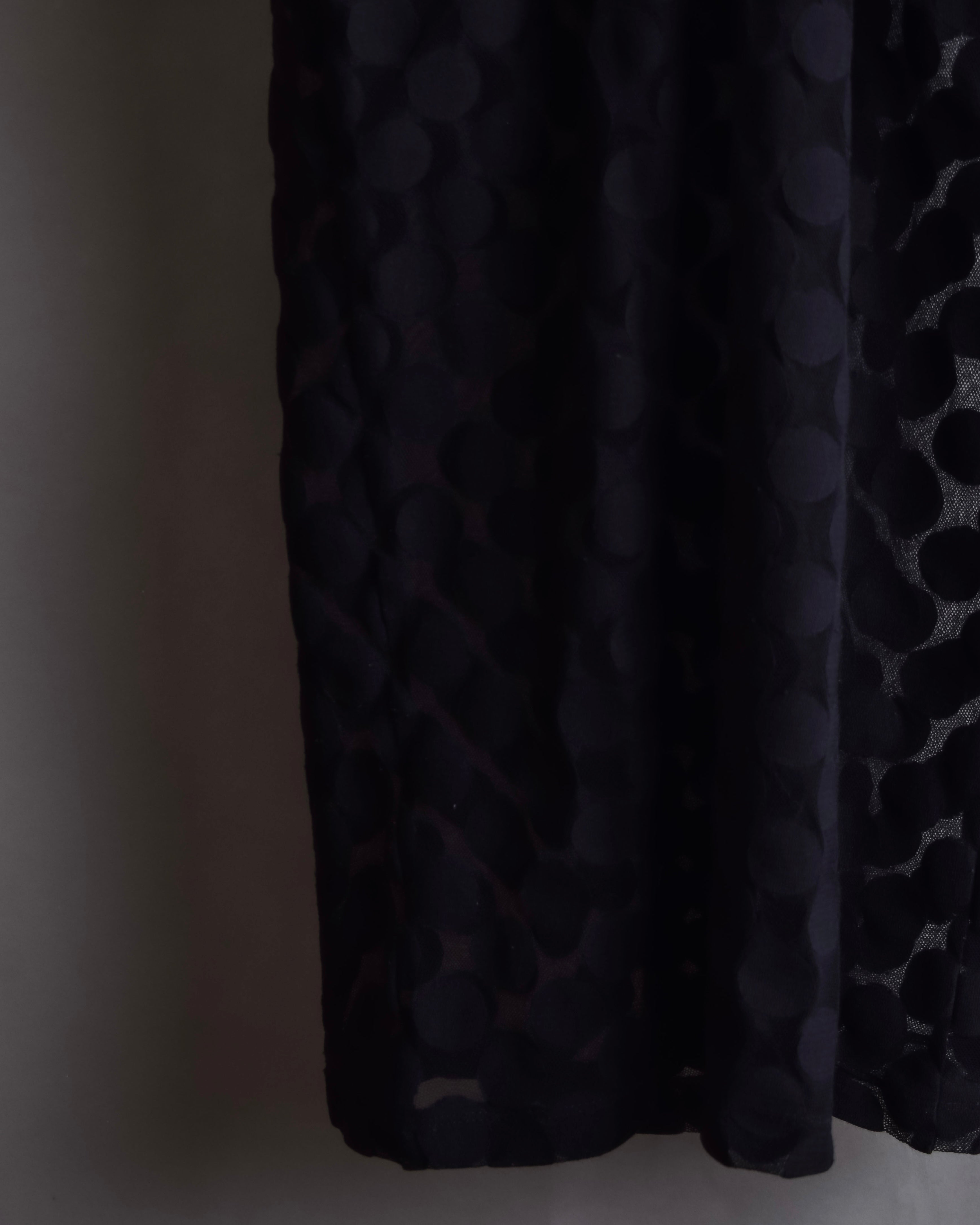 "JEAN PAUL GAULTIER MAILLE FEMME" Layered dot illusion mesh dress