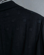“Y’s COMPOSITION: SEE ATTACHED LABEL” Layered design multi buttons tail coat