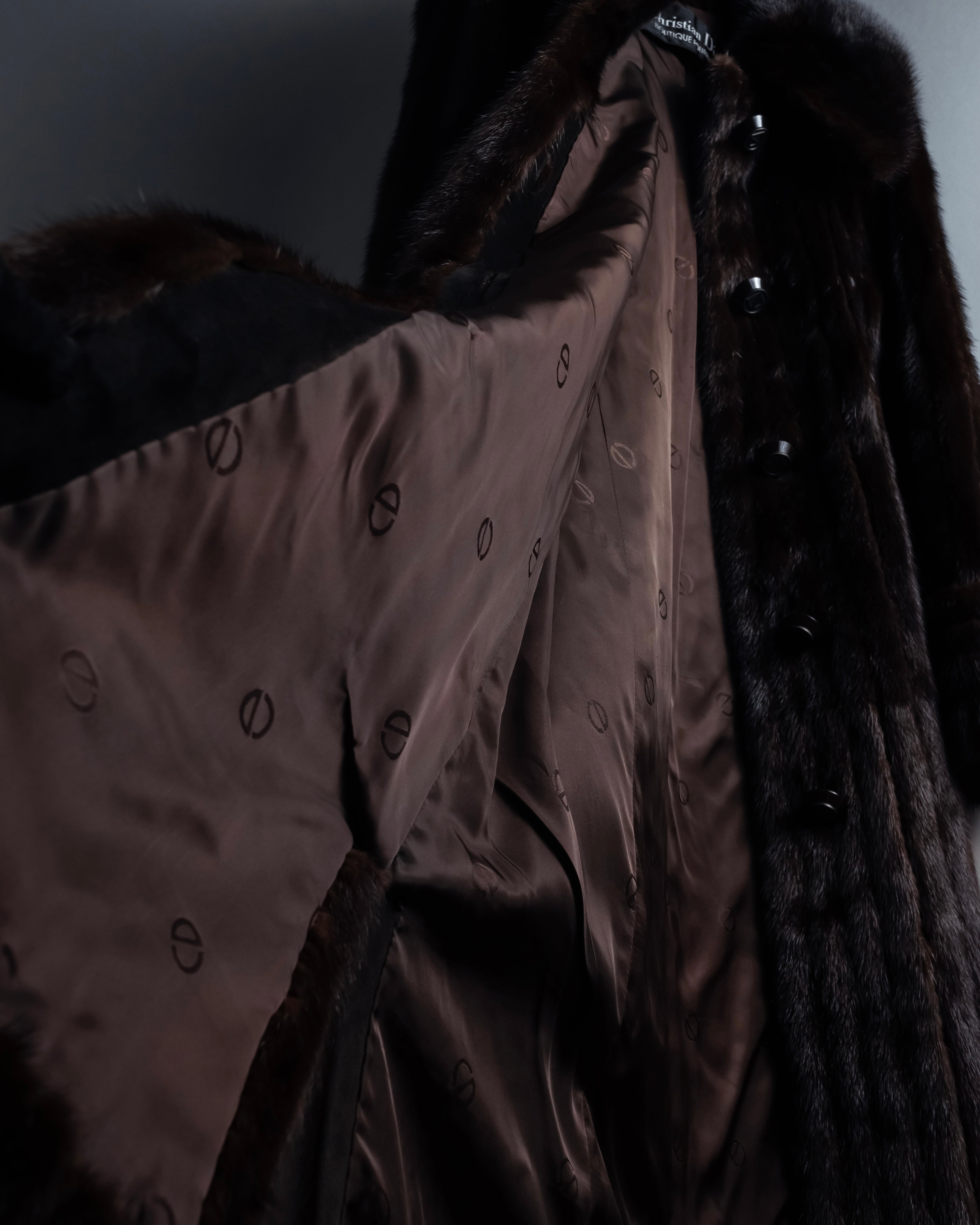 -SPECIAL- "Christian Dior Boutique Paris" 70's-80's Panel work design 100% mink fur coat