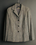 “Salvatore Ferragamo” 90’s-00’s Linen blend tailored jacket
