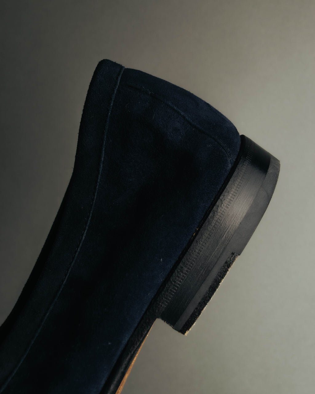 "Santoni" 2010's-2020's Elegant navy suede tassel loafers