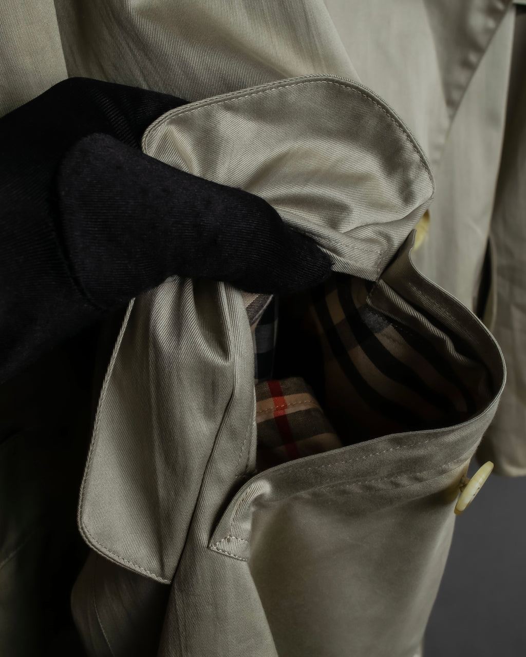 "BURBERRYS" Classic military detail maxi length trench coat