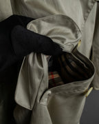 "BURBERRYS" Classic military detail maxi length trench coat