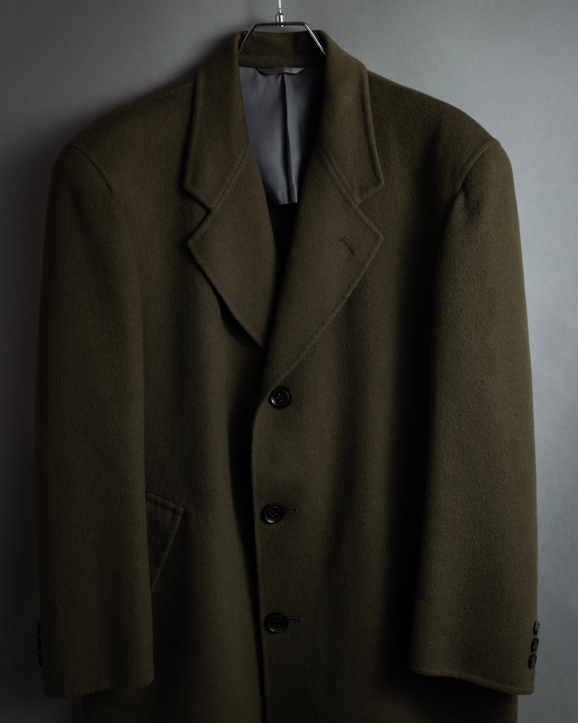"Christian Dior" Single-breasted 100% cashmere chester coat